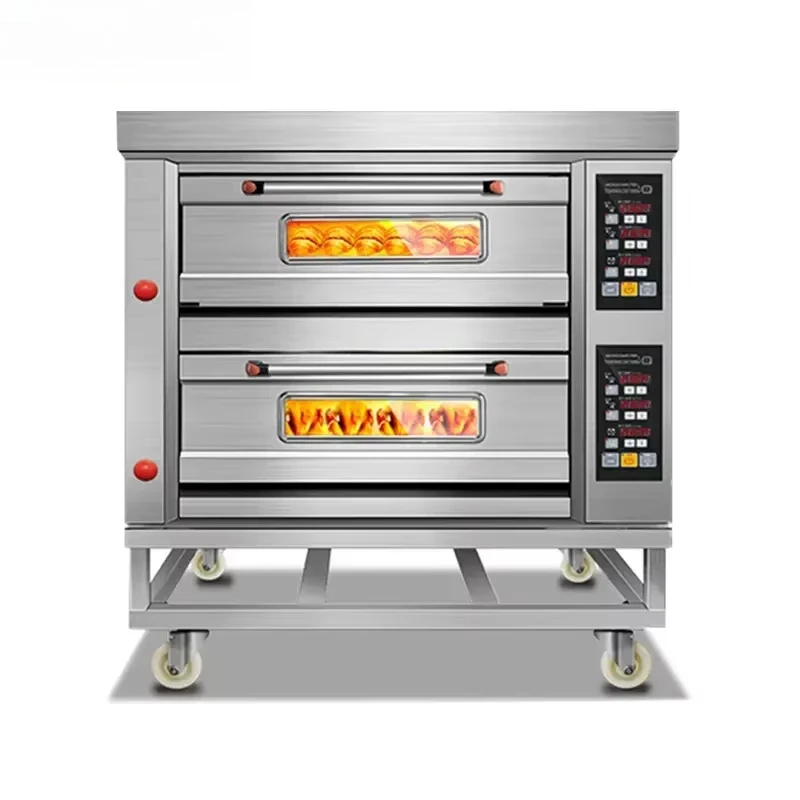 Hot Sale Baking Oven Electric Commercial Bread Bakery Oven Automatic 1/2/ 3 Stainless Steel Provided Cooking Equipment