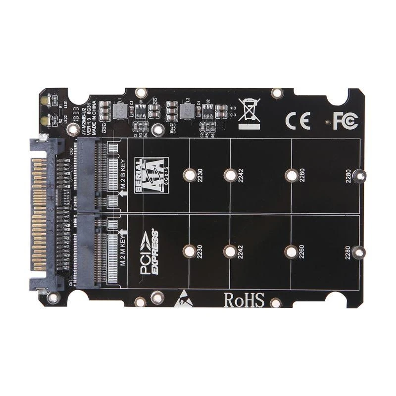 

K0EA 2 в 1 м.2 NVME для Key-B/-M -NGFF SSD для PCI-E M.2 SSD в U.2 Adapter Converter