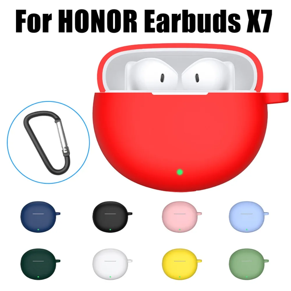 Portable Soft Earphone Case Anti-drop Silicone Protector Cover Dustproof Shockproof Protective Sleeve for HONOR Earbuds X7