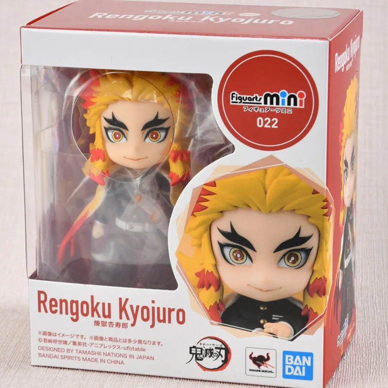 BANDAI Anime In Stock Figuarts mini Demon Slayer 022 Rengoku Kyojuro Model Kit handmade Toys Desktop decoration Holiday gifts