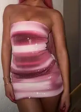 ชุดเดรสแฟชั่นใหม่หลากสีแบบไม่มีสายสำหรับผู้หญิง ชุดออกงานปาร์ตี้ผ้าซาตินเงา ชุดคลับแวร์ไซส์ใหญ่ ขายดี ไซส์ S-XL