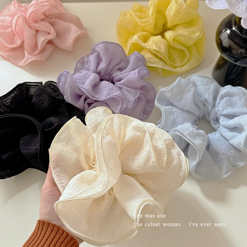 2025 المتضخم لطيف الأرجواني الأمعاء الغليظة الشعر حبل الأنوثة منخفضة ذيل حصان التعادل الشعر حبل الدهون الأمعاء رئيس زهرة رئيس حبل #4