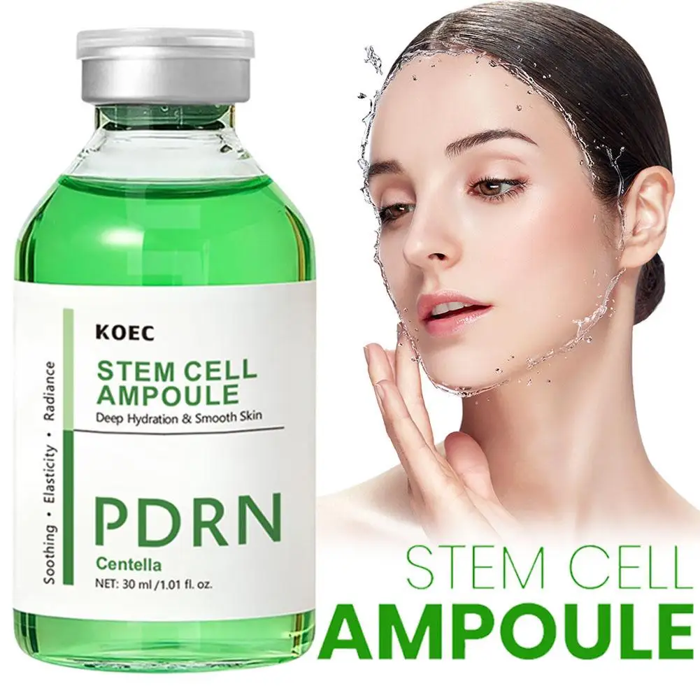 Ampolla de Células Madre de Centella Asiática con PDRN de 30 ml, Hidratación Profunda, Suaviza la Piel, Esencia Facial, Calmante, Elasticidad, Luminosidad, Suero en Tubo