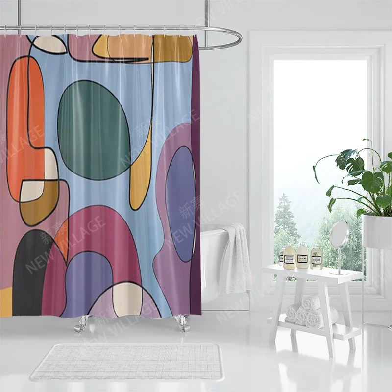 Waterproof fabric shower curtains Bathroom curtain accessories Bath curtain shower 180x200cm 240*200 modern boho Nordic decor