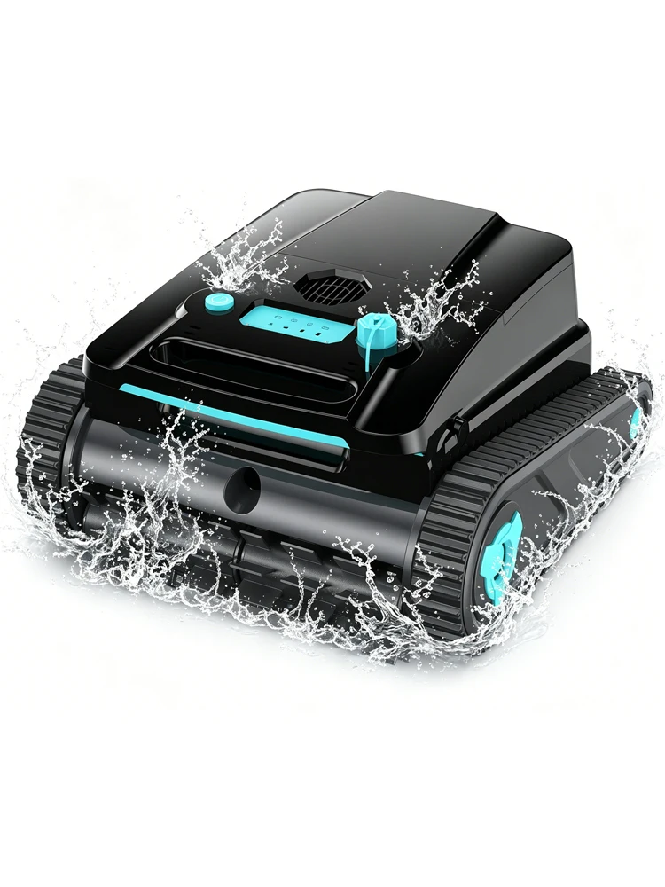 Vastorm H2 Roboter-Poolreiniger 120 Minuten Laufzeit 200m² Reinigungsfläche Selbstparkfunktion Leistungsstarke Kabellose Boden- und Wasserlinienreinigung mit 4L Filter