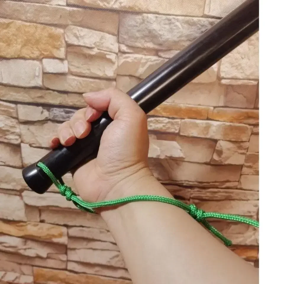 Bastone corto in legno Fitness Viola chiaro Ebano Cane batte Manica EDC Trench Hammer Strumenti per auto di autodifesa