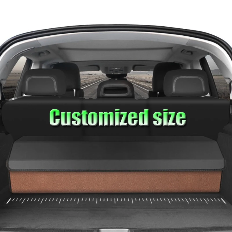 

Custom Size Large Capacity 120cm Car Trunk Organizer Box Suede Leather Trunk Collapsible Storage Bag with Organize Food Umbrella