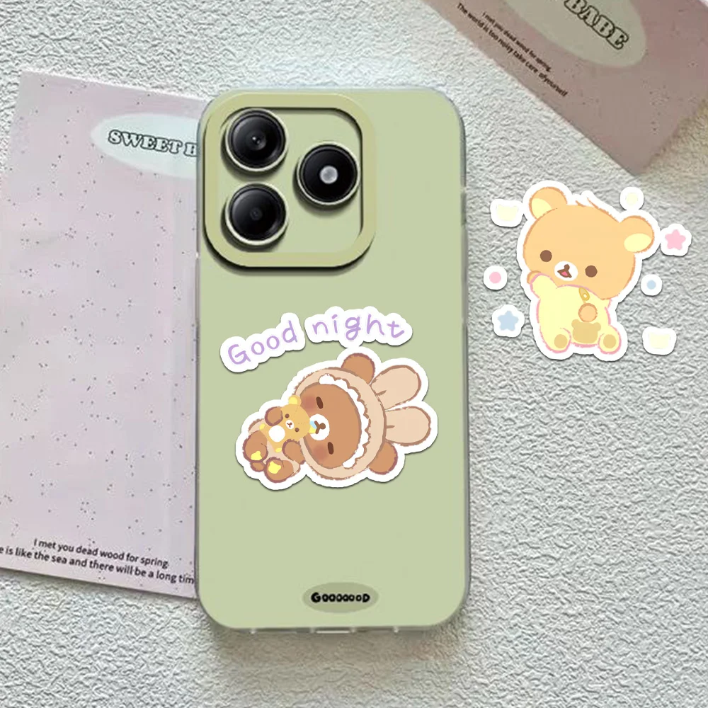 Usasabe Relax Bear Tiny Stickers Superdickes Selbstklebendes Aufkleber-Set für Tagebücher, Hochauflösendes Sticker-Paket – Detail 6