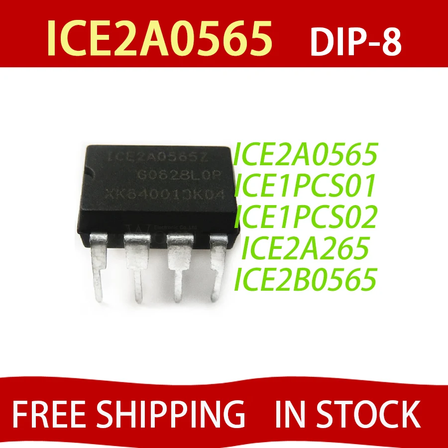 5pcs ICE2A0565 DIP-8 2A0565 ICE2A0565Z DIP ICE1PCS01 ICE1PCS02 ICE2A265 ICE 2A265 ICE2B0565 น้ําแข็ง 2B0565 1PCS01