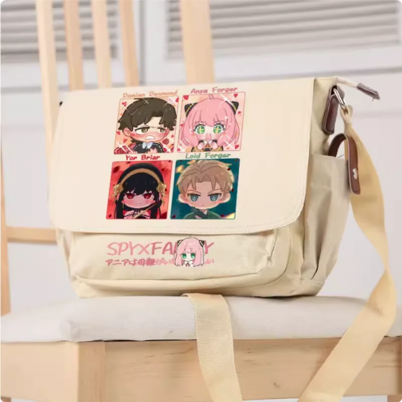 

Anime Spy Family Anya Forger Loid Forger Crossbody Canvas Bags School Bag Unisex Messenger Bag Fashion Shoulder Bag 2538