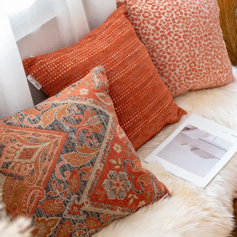 

45x45cm Luxury Moroccan Cushion Cover Bohemian Floral Jacquard Pillow Case Woven Decorative Pillows for Sofa Bed Home Decor Case