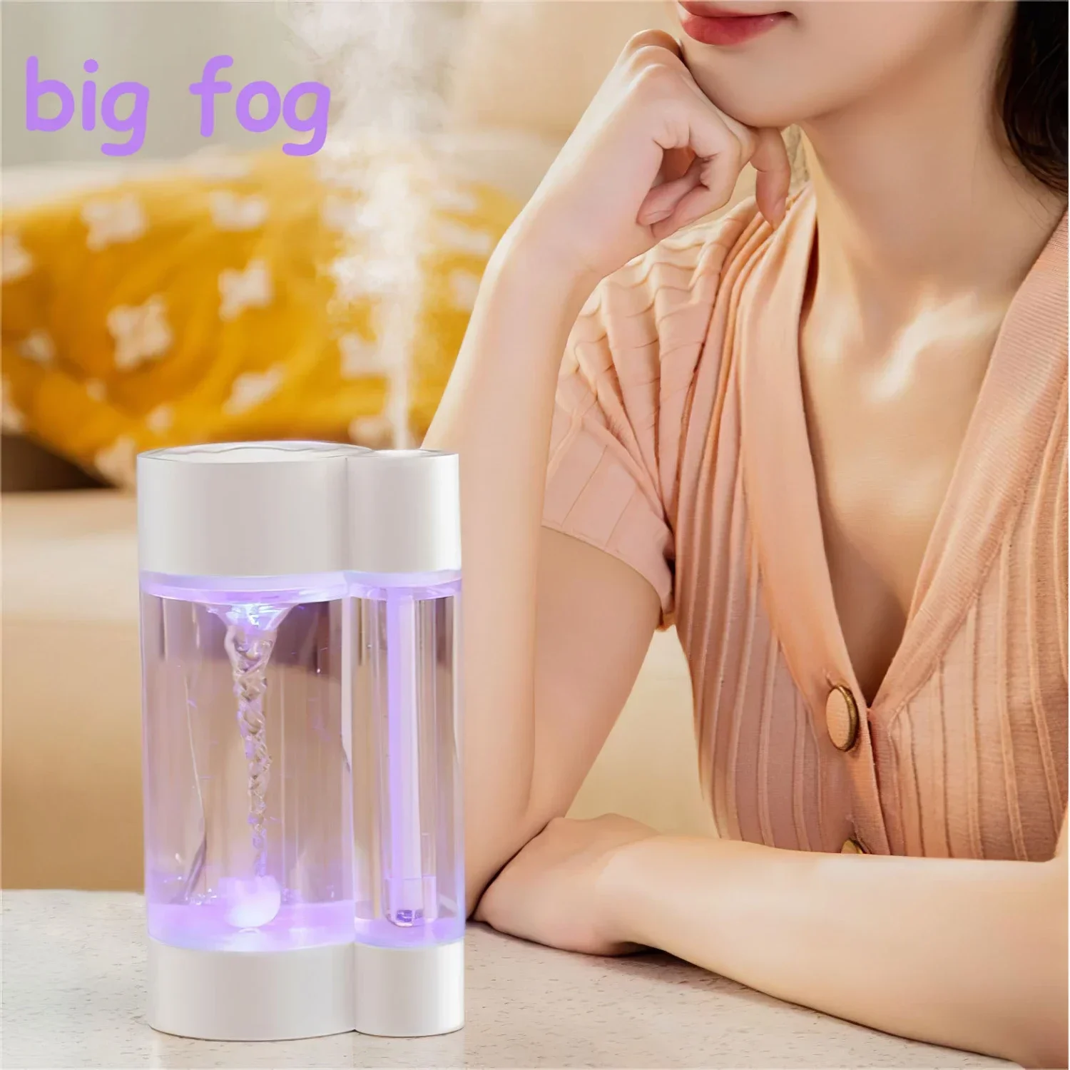 Create a Tranquil Ambiance with the Refreshing, Soothing, and Serene Cool 500ML Waterspout Humidifier - Perfect for Enhancing An