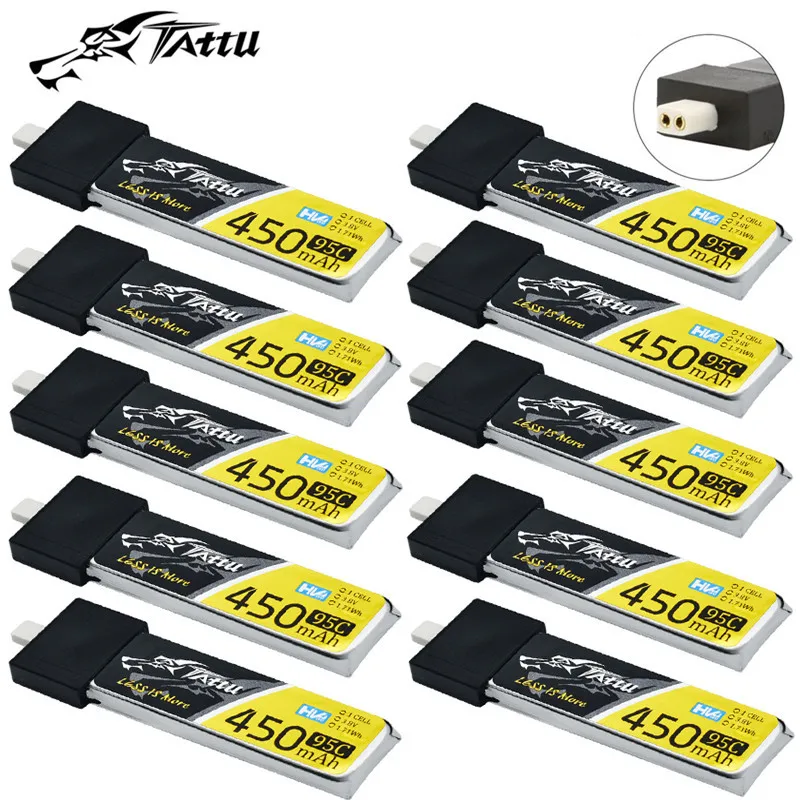 NEW TATTU 3.8V Lipo Battery 450mAh 95C BT2.0 Plug For RC Helicopter Quadcopter FPV Racing Drone Parts 3.8V Drones Battery