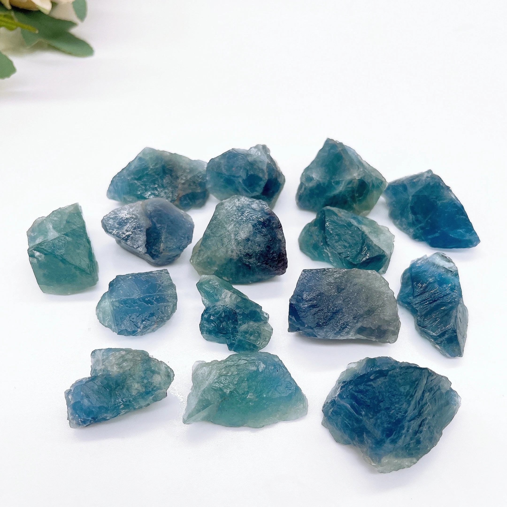 Natural Blue Green Fluorite Crystal Raw Stone Irregular Rough Mineral Specimen Reiki Healing Home Decor Aquarium