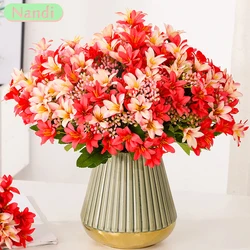 18 Silk Flowers Artificial Lilies European Style Multicolor False Bridal Flower Bouquet Wedding Home Party Decoration DIY