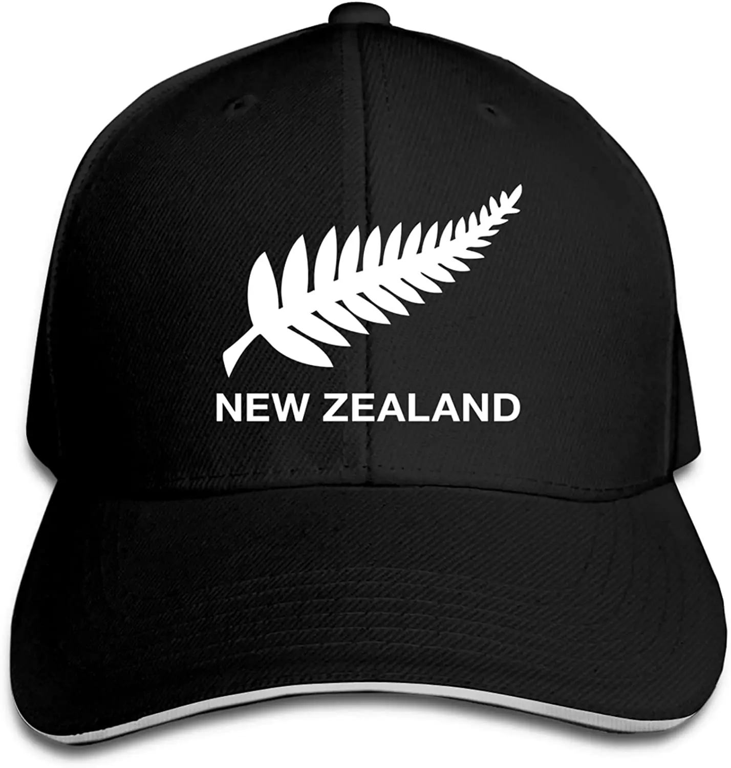 New Zealand Hip Hop Hat Baseball Cap Snapback Caps Adjustable Men Women Back Closure Black