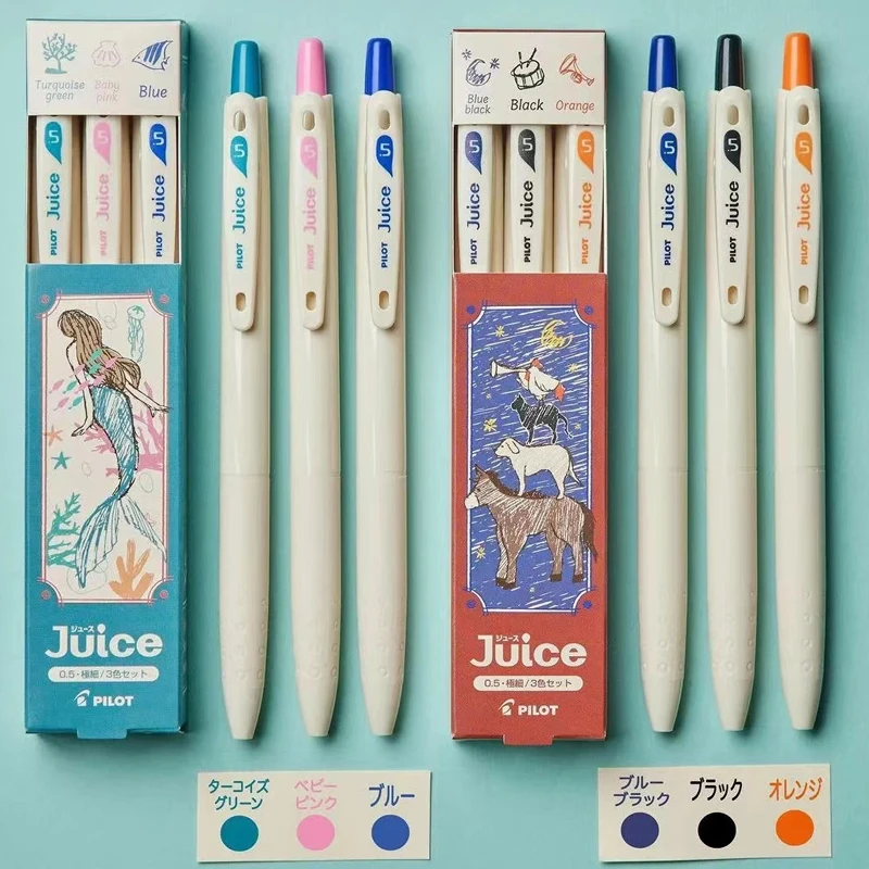 3pcs/set PILOT Juice Color Gel Pens 10th Anniversary Limited Edition Fairy Tale Series  0.5mm Journaling Doodling