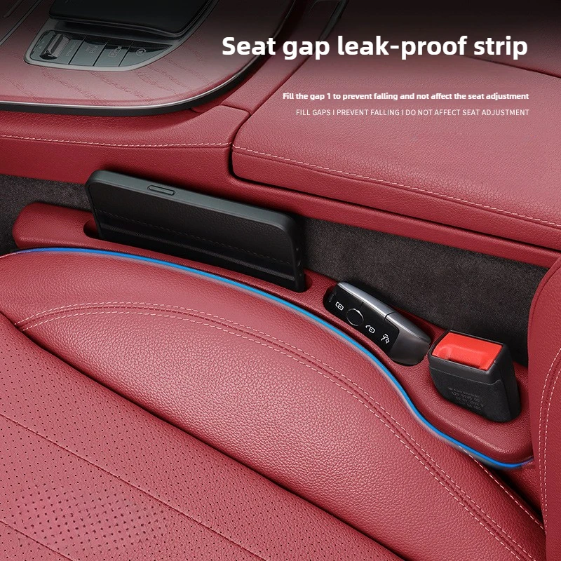 

Car Seat Gap Filler 2Pcs Center Console Side Crevice Filler Strip Elastic Seat Gap Filling Strip Drop Blocker