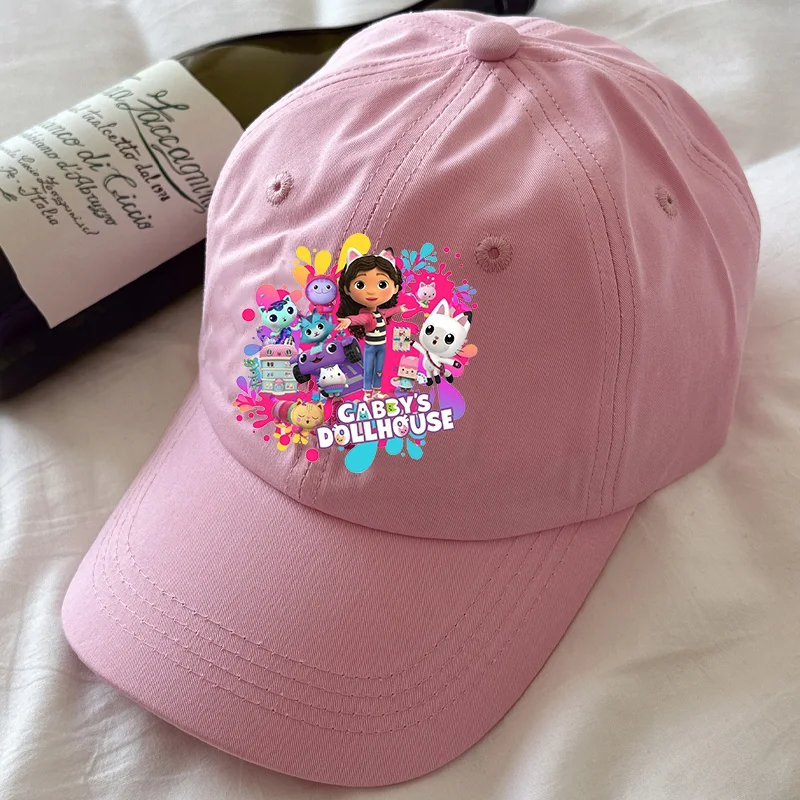 

Шляпа Gabby Dollhouse, мягкая кепка с эффектом потертости, милые мультяшные шапки в стиле кавай, женские хлопковые дышащие удобные головные уборы, подарок на день рождения