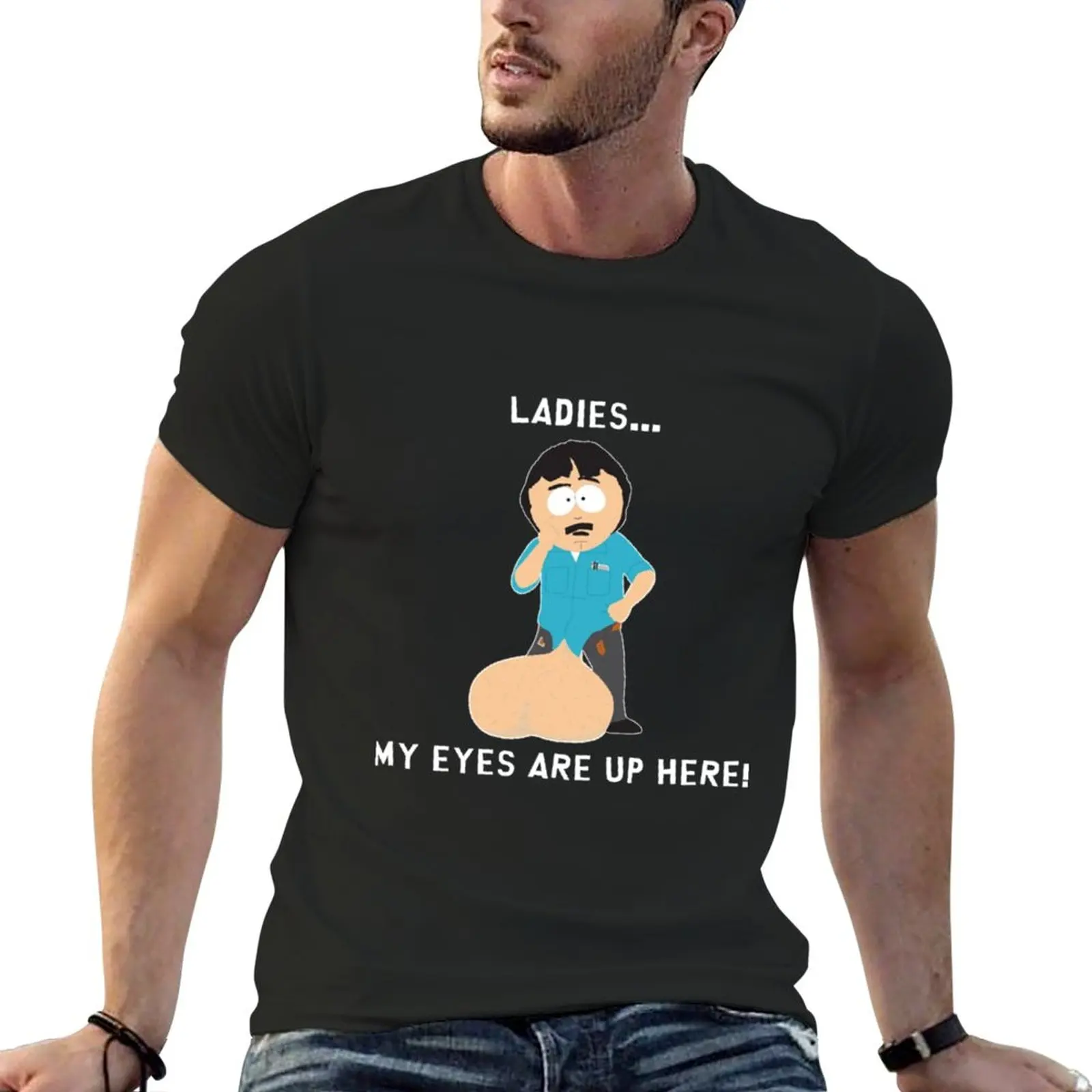 New Randy Marsh Ladies My Eyes are up here T-Shirt boys animal print shirt sublime t shirt men graphic t shirts