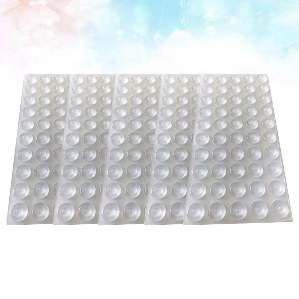 200Pcs Clear Self Adhesive Door Knob Bumpers Protective Wall Guard Cabinet Door Silencers Anti Collision Pads Noise Dampening