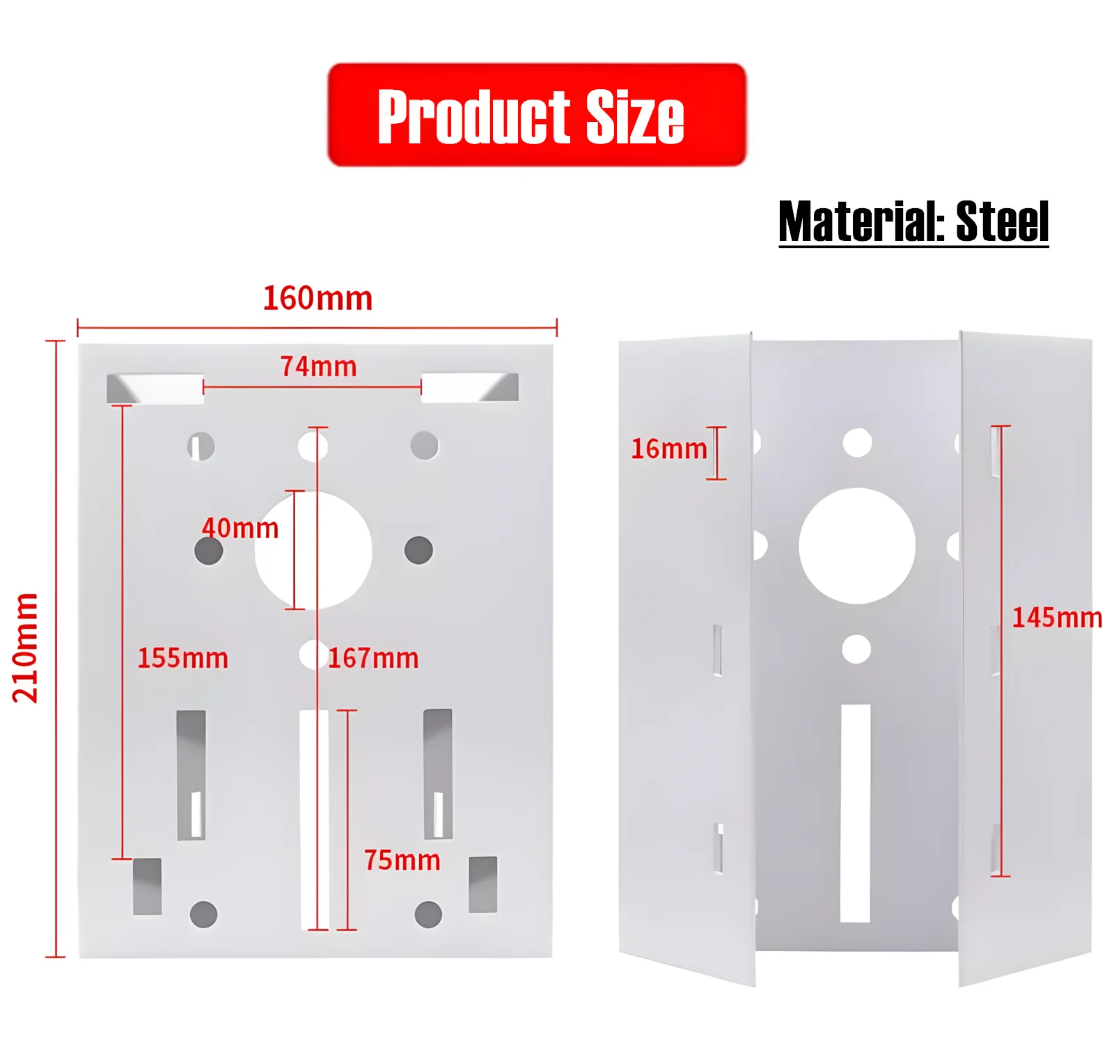 Thickened Steel Universal Vertical Pole Mount Adapter Bracket for CCTV Security Camera PTZ Dome Vertical Pole Mounting Bracket