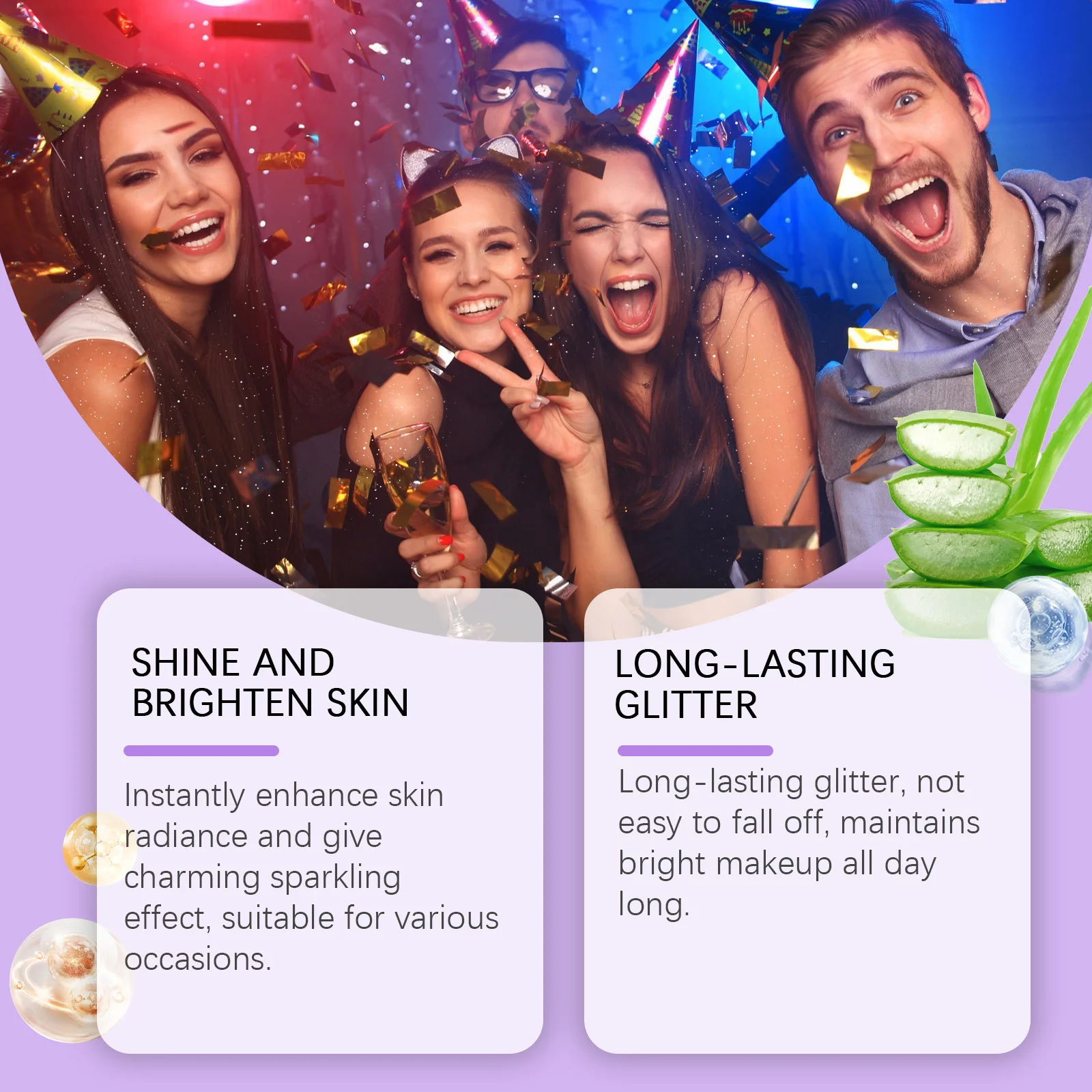 イールホープ ハイグロス グリッタースプレー ハイライターパウダー 肌・髪・顔用 速乾 ハロウィン カーニバル 誕生日 スパークルパウダー