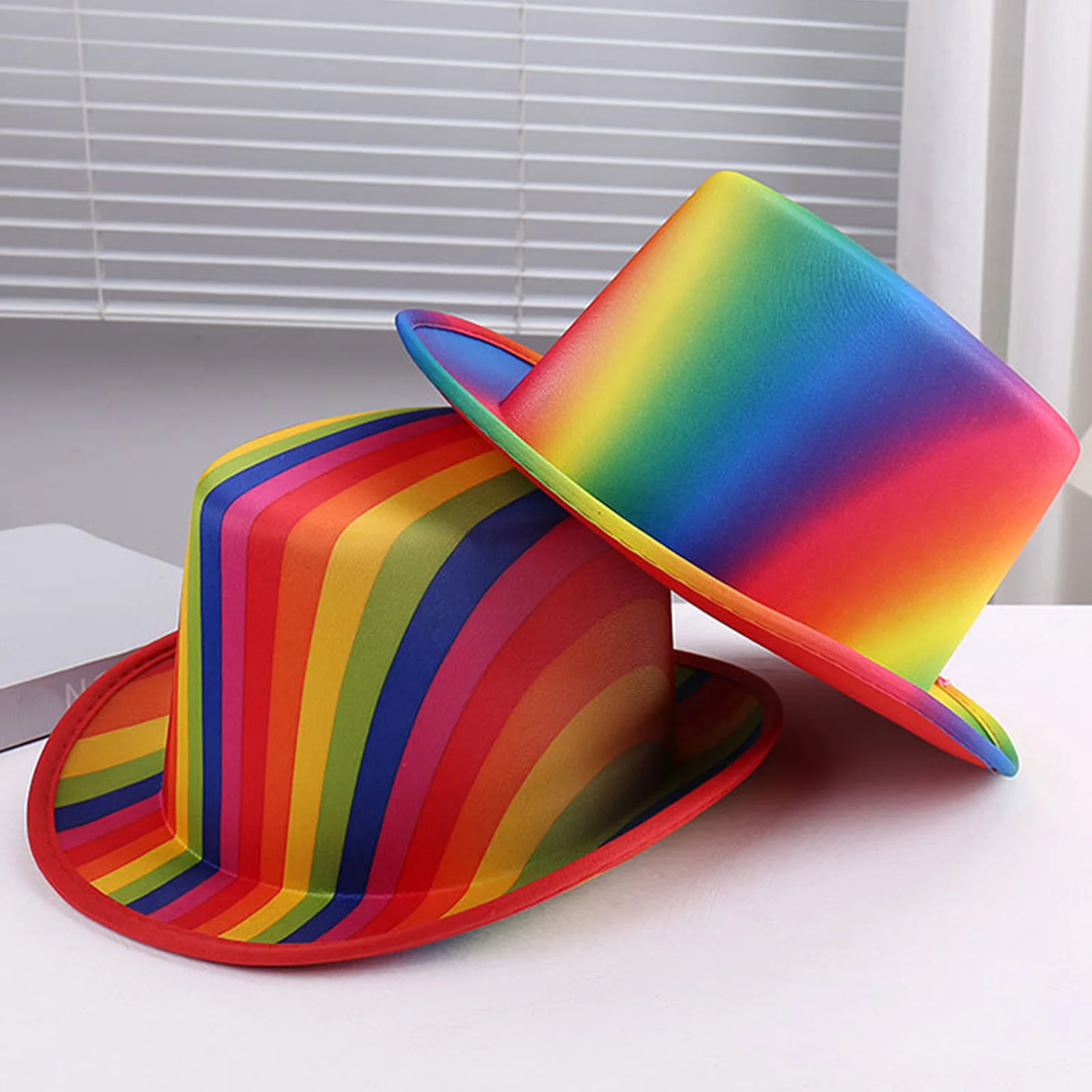 Chapeaux haut-de-forme arc-en-ciel, grand chapeau de magicien coloré pour adultes et enfants, Halloween Cosplay, fournitures de carnaval de mariage