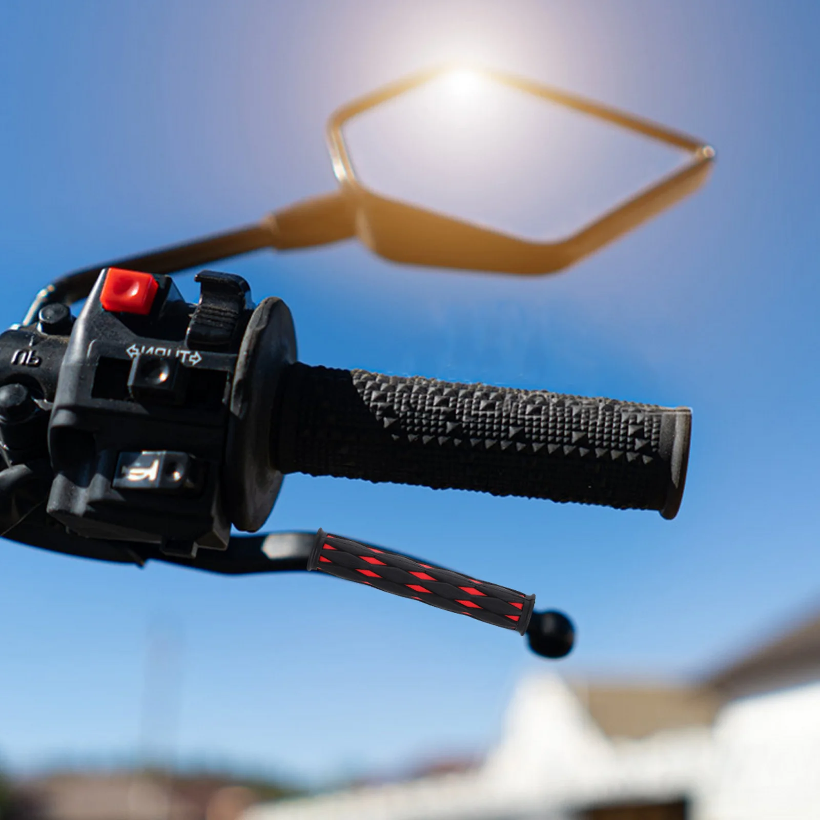 

1Pair Universal Motorcycle Replacement Grip Covers Anti Slip Rubber Handlebar Covers for Electric Bikes Motorbikes Brake Clutch