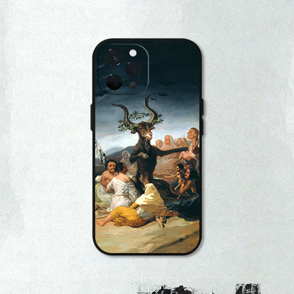 Francisco Goya Famous Painting Phone Case for iPhone 11 12 13 14 15 16 Max Pro Plus Soft Shell