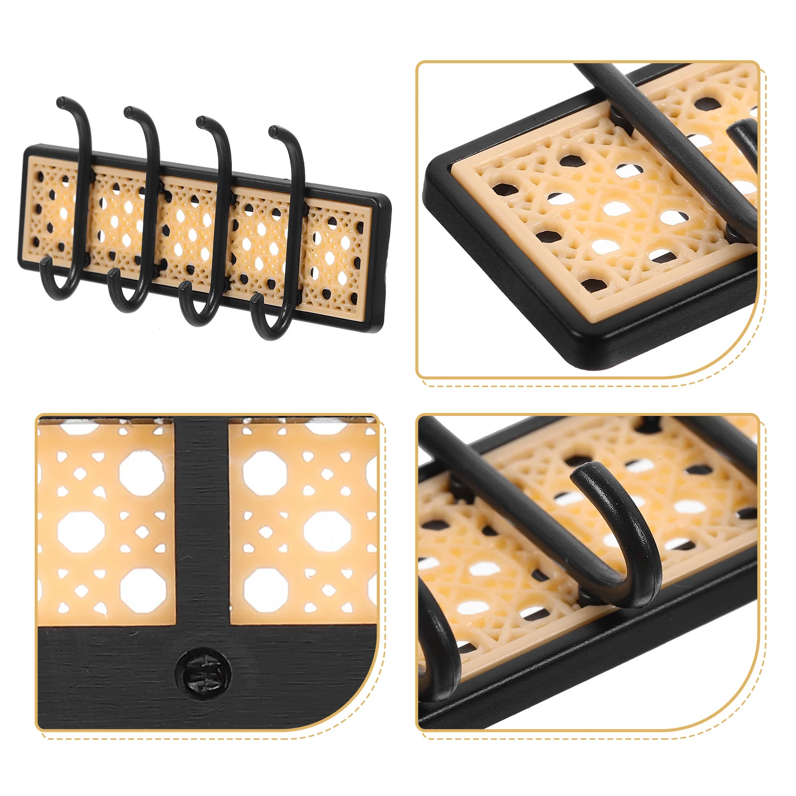 

Miniature Storage Key Hook PVC Material Mini Wall Hanger for Tiny House Accessories Home Decoration Mini House Accessories