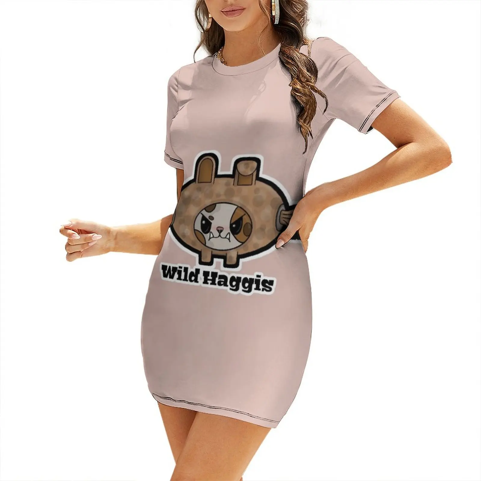 

Wild Haggis pink Short-Sleeved Dress Dress women Dress for girls for pregnant women