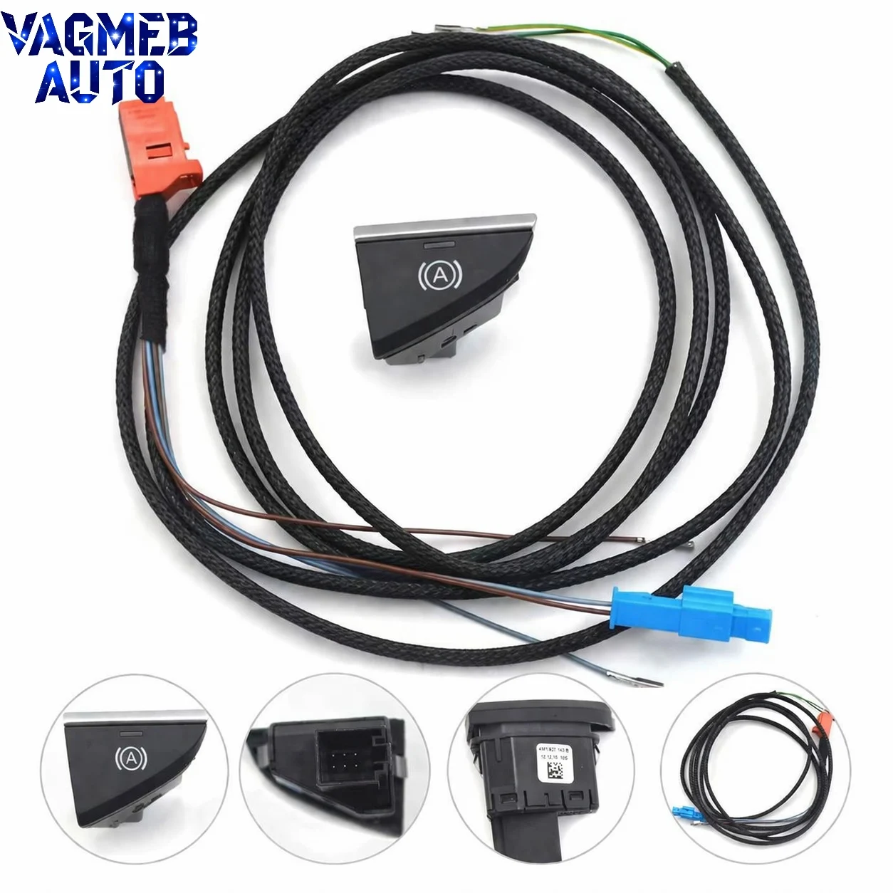 4M1927143B 8W1927143A For Audi A4 B9 S4 A5 RS SQ7 Q7 4M Auto Hold Switch with cable