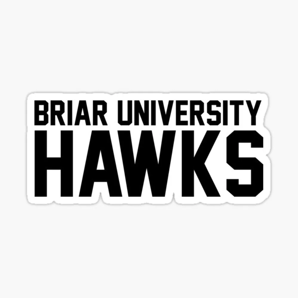 briar university hawks Sticker for Laptop Decor Bedroom Car Cute Cartoon Art Fashionable Public Suitcase
