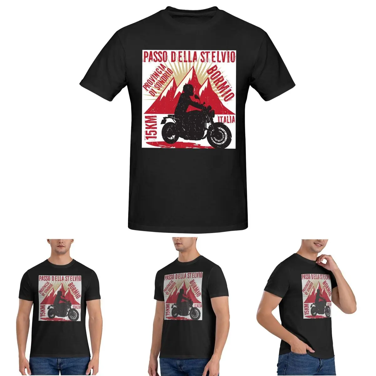

Stelvio Pass, Italy T-Shirt for Men Cotton Oversized T Shirts Men's Tees Short Crew Neck Summer Clothes Tops S-6XL