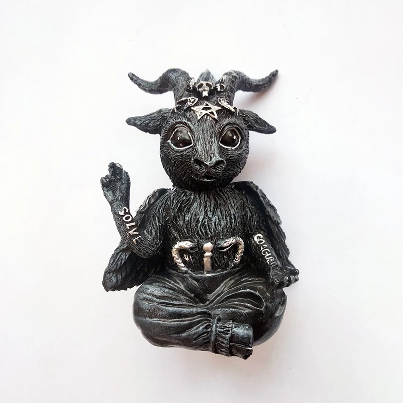 Halloween Decorations Black Goat Resin Craft Creative Home New Gift Craft Jewelry Resin Desktop Statue Courtyard Decoration