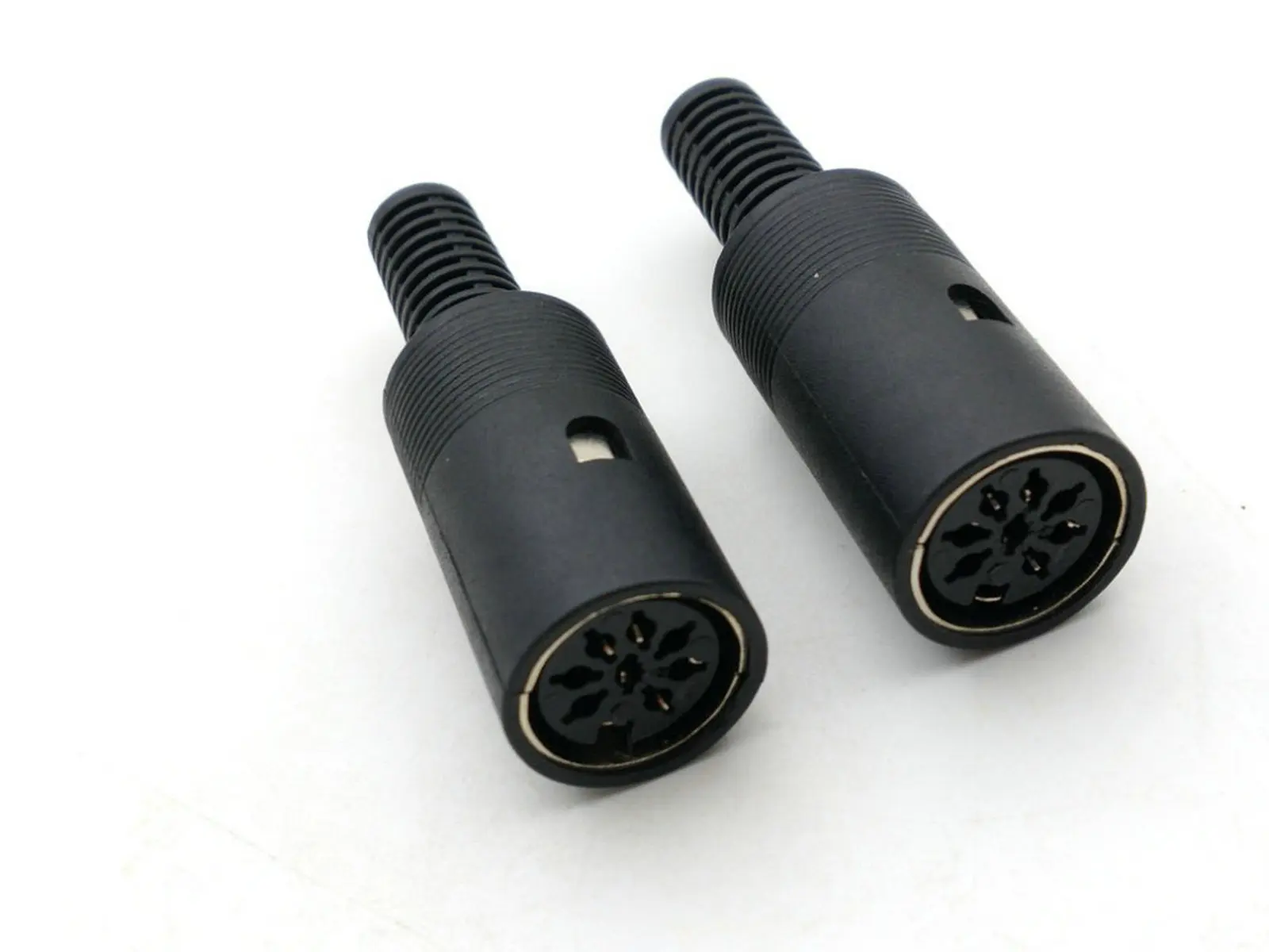 50pcs 8Pin DIN Female Connector with black Plastic Handle