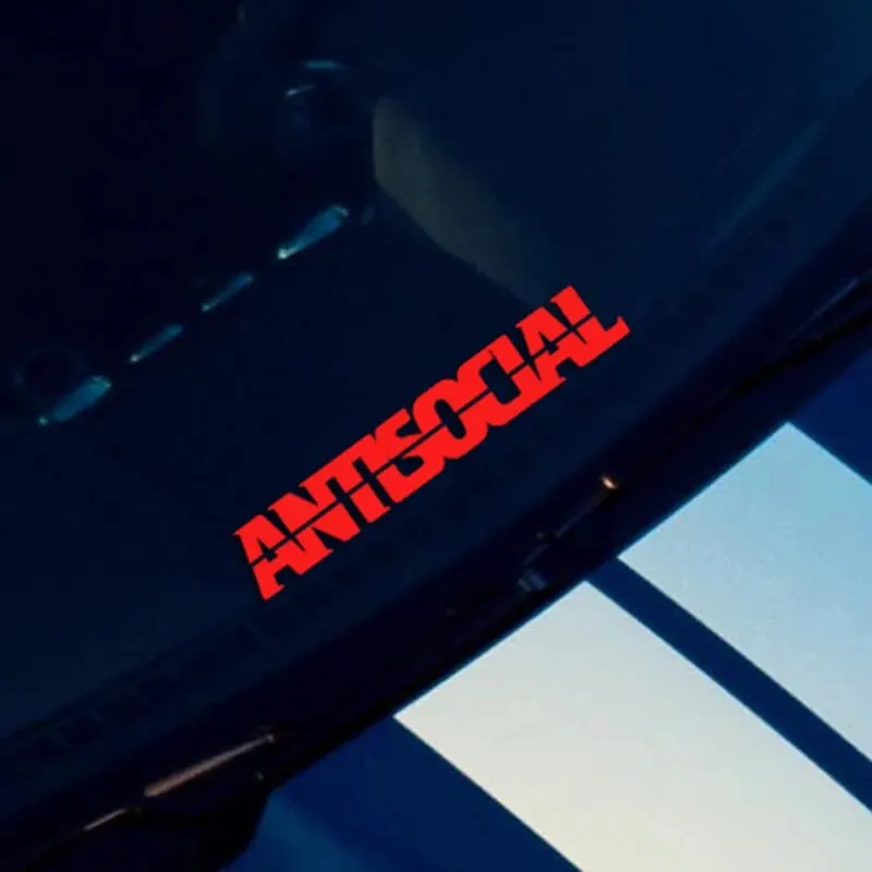 Letter Sticker Vinyl Waterproof Antsocial Decal Non-Fade Reflective Cool Car Decoration Sticker Unique Gift