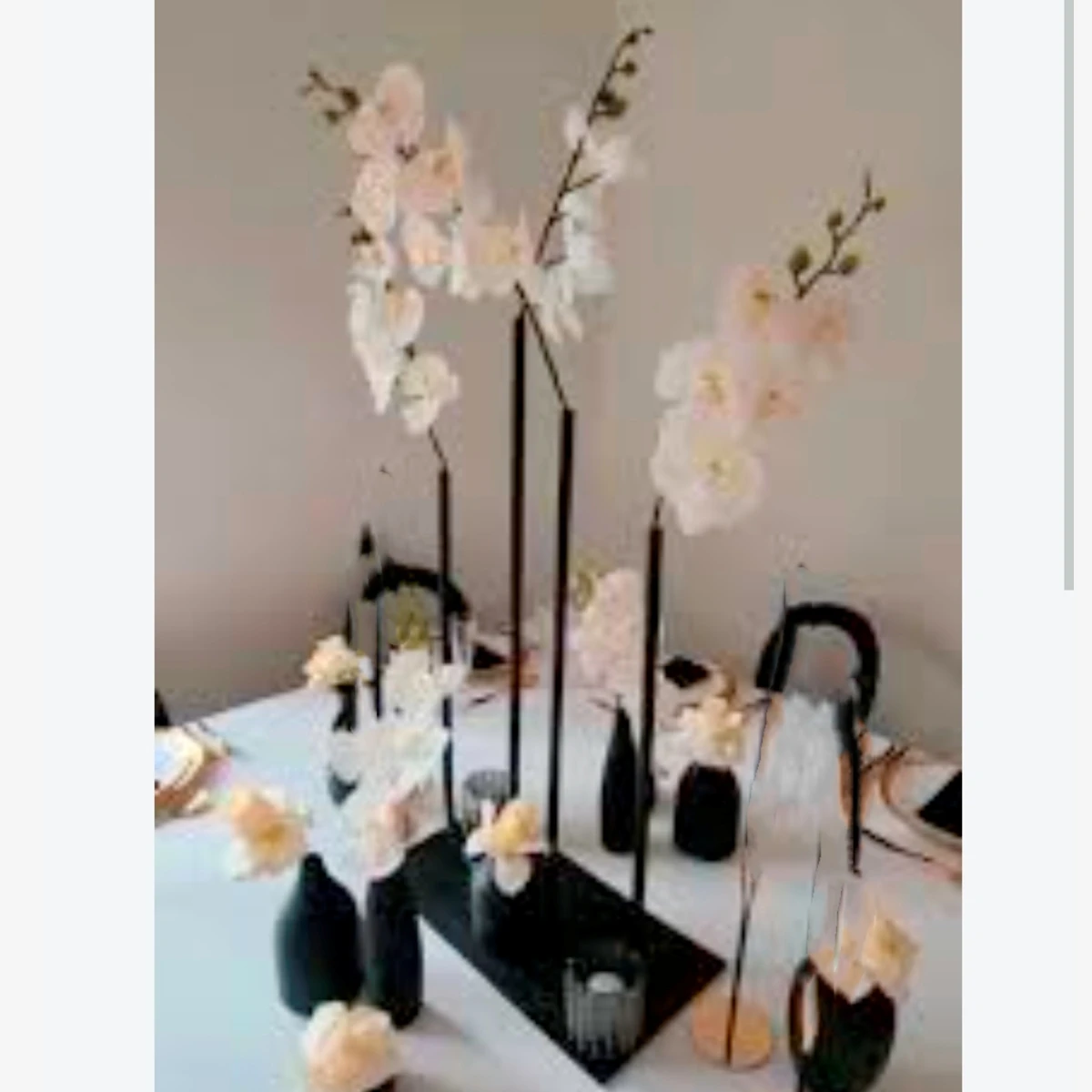 10pcs)4 arms  simple  New Black Flower stand Black Flower Rack Table black Centerpiece for Wedding Decor