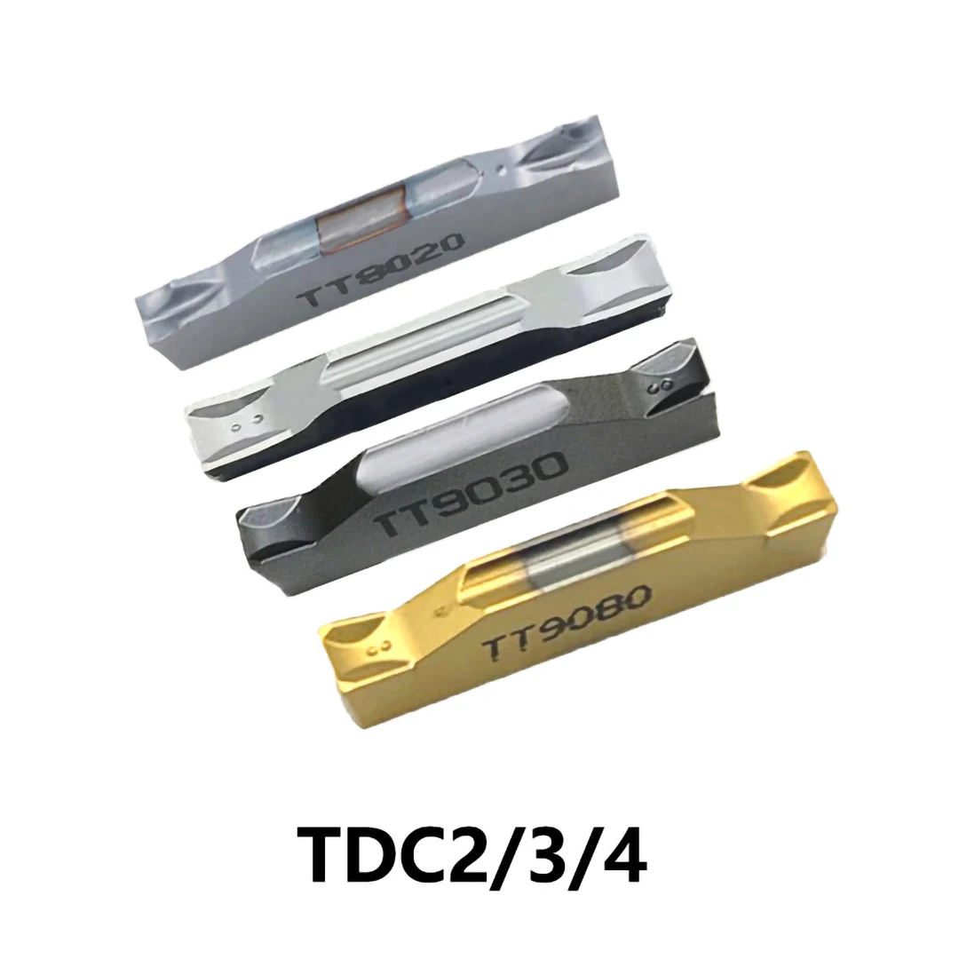 Original Grooving Carbide Inserts TDC2 TDC3 TDC4 K10 TT7220 TT8020 TT9030 TT9080 CNC Blades Tools Holder TDC 2 3 4 Shank 10PCS