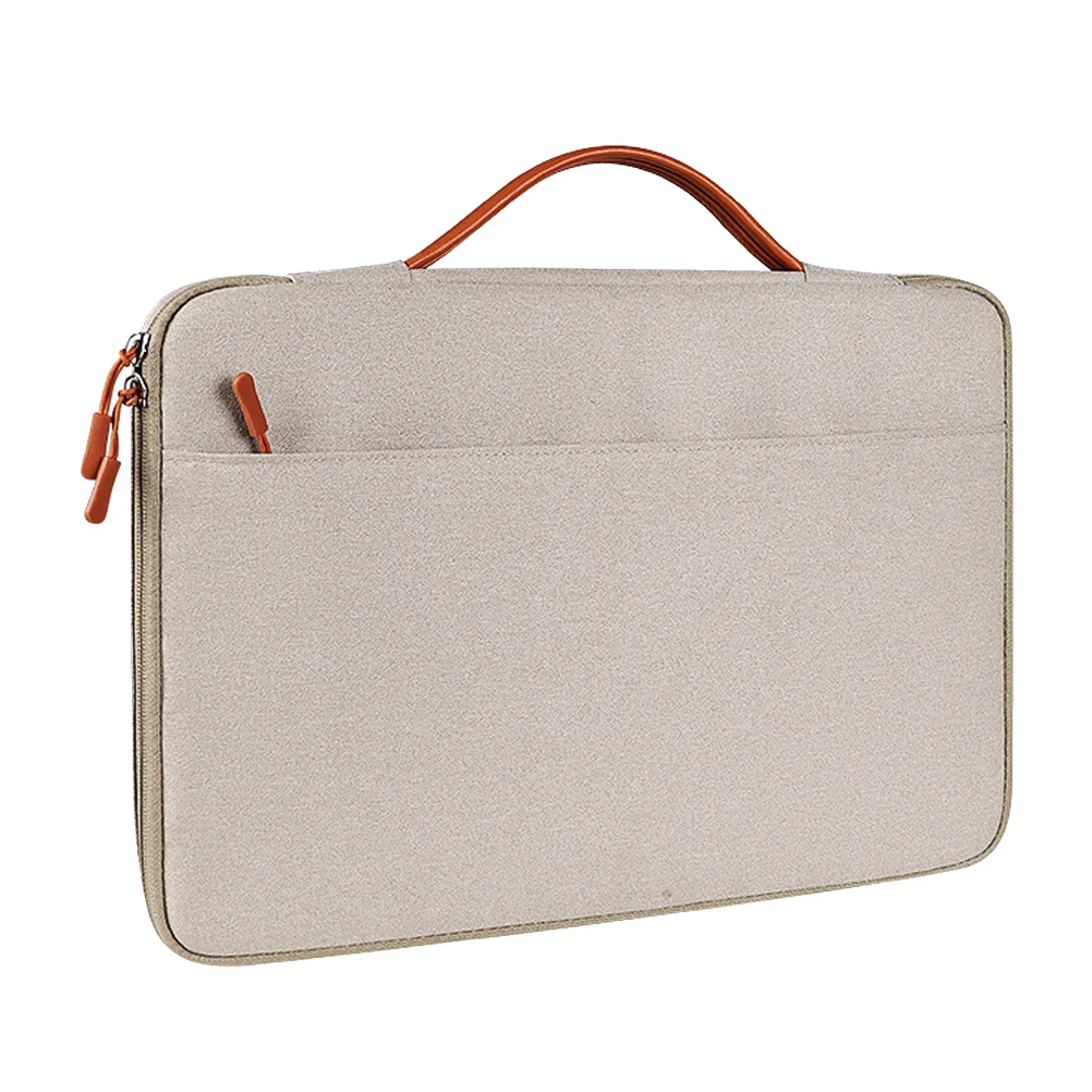 

Laptop Bag Computer Handbag Waterproof Fabric Pouch Premium Lining Shockproof Thin Light Smooth Zipper Travel Storage