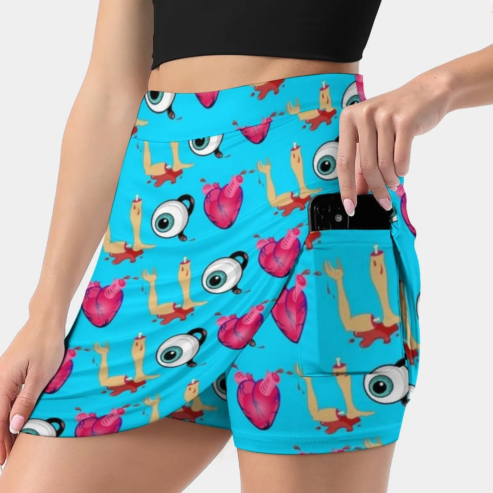 

Eye Heart U Women's skirt With Pocket Vintage Skirt Printing A Line Skirts Summer Clothes Valentine Valentines Day Eye Heart