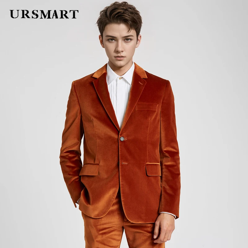 

Classic Flat Collar Casual Suit Men's British Fashion Elegant Gentleman Spring and Autumn New Product Custom Men's Suit Coat