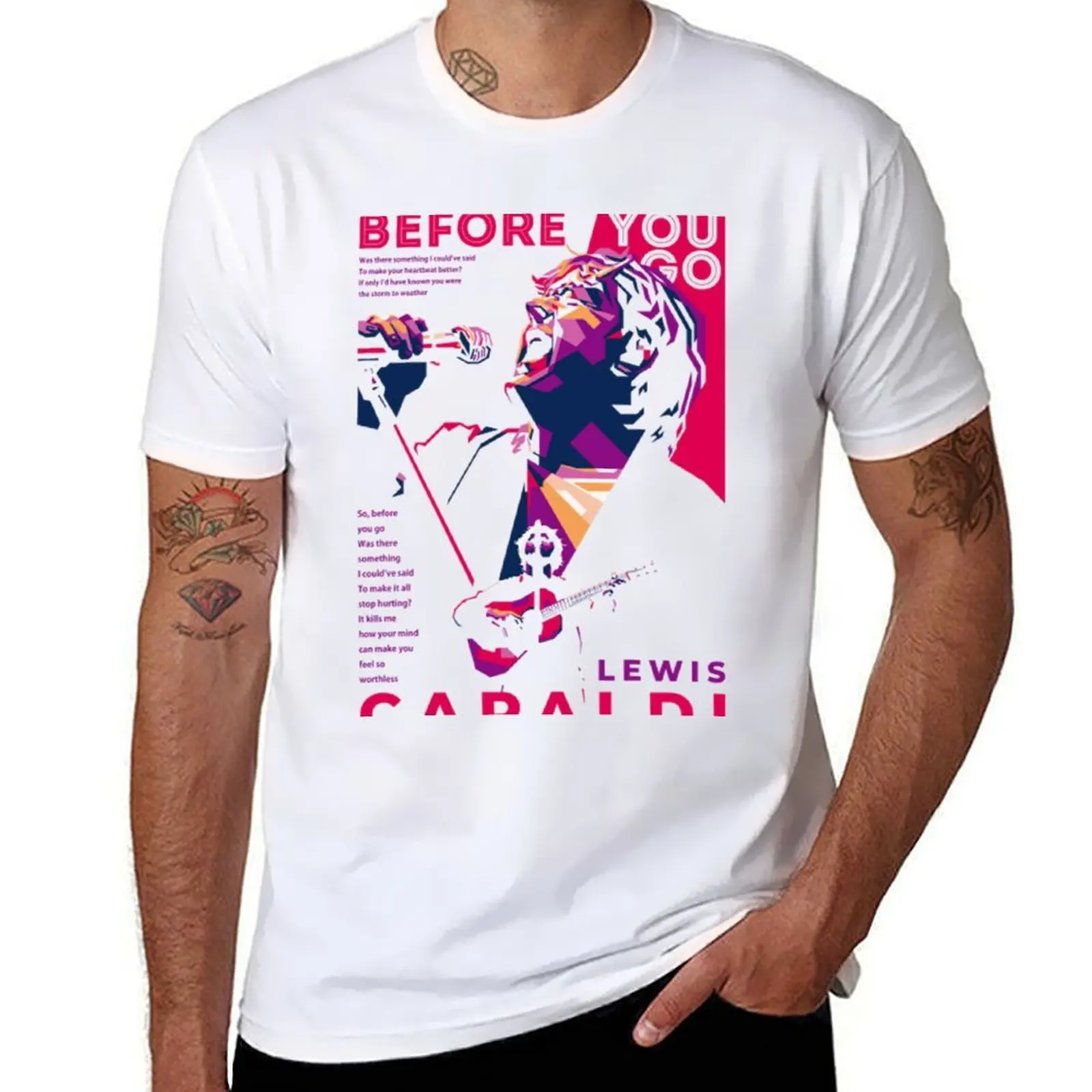 

lewis capaldi T-Shirt printed t shirts for man t shirts for man pack white T-Shirt