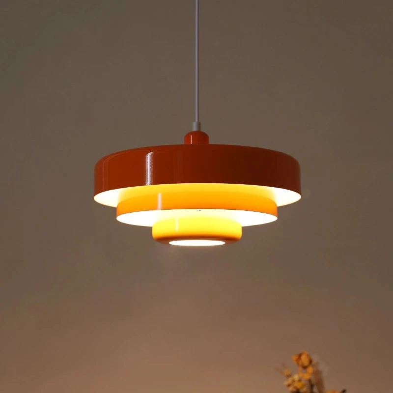 

Medieval Danish Multicolor Chandelier Retro Orange Bauhaus Decoration Lights Restaurant Study Cafe Coffee Table Bar Pendant Lamp