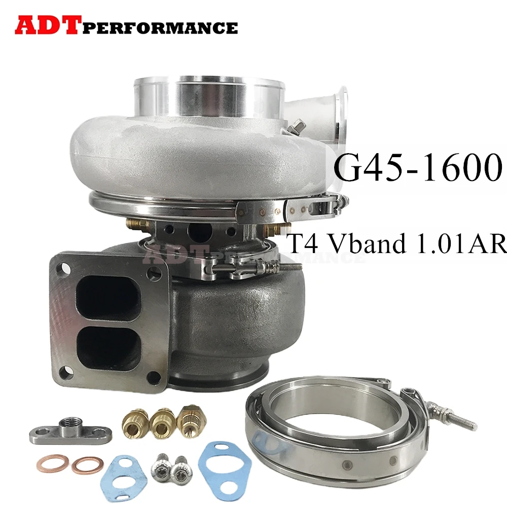 G45-1600 Performance Turbocharger G45 1600 T4 Vband 1.01AR Turbine 80mm 757707 888169-5006S Turbo 1600HP 2.0L-8.0L Ball Bearing