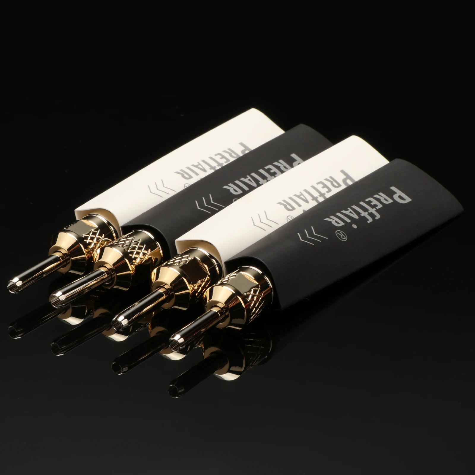 4Pcs Speaker Banana Plugs Terminals Connectors CAB Golden Speaker Cables Connector Plug Binding Post Female Socket Jack