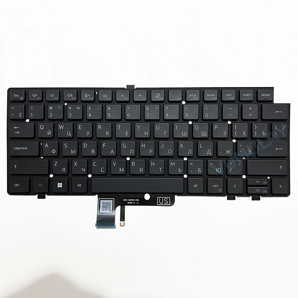 Imagem -05 - Teclado Backlight Russo para Dell Latitude 7440 7450 P174g P174g001 P174g002 7640 0h3dht H3dht 0rvv9r Jp3w9 ru us