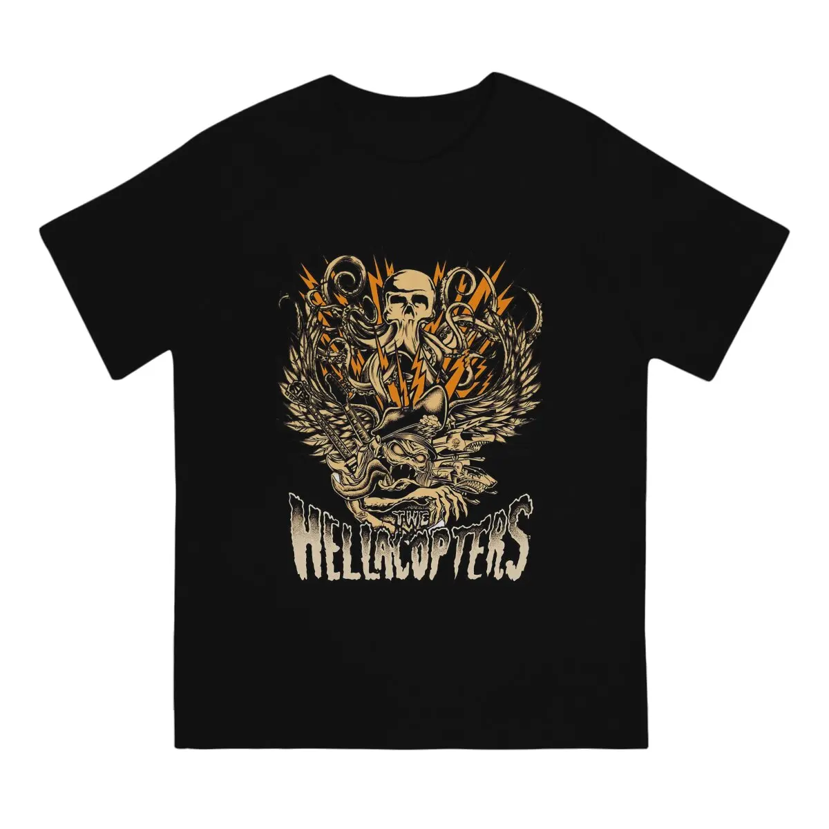 Hellacopters Creative TShirt for Men Camiseta Round Neck Basic T Shirt Distinctive Gift Clothes Streetwear