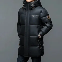 COZOK Hooded Men's Winter Down Jacket Designer Clothes Men Luxury Duck Lightweight Padding Padded Long Coat